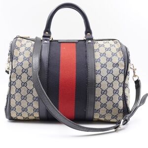 Vintage Gucci Monogram Canvas Boston Bag
